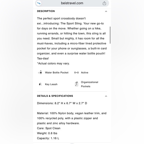 BÉIS Sport Sling in Atlas Pink - Picture 6 of 11